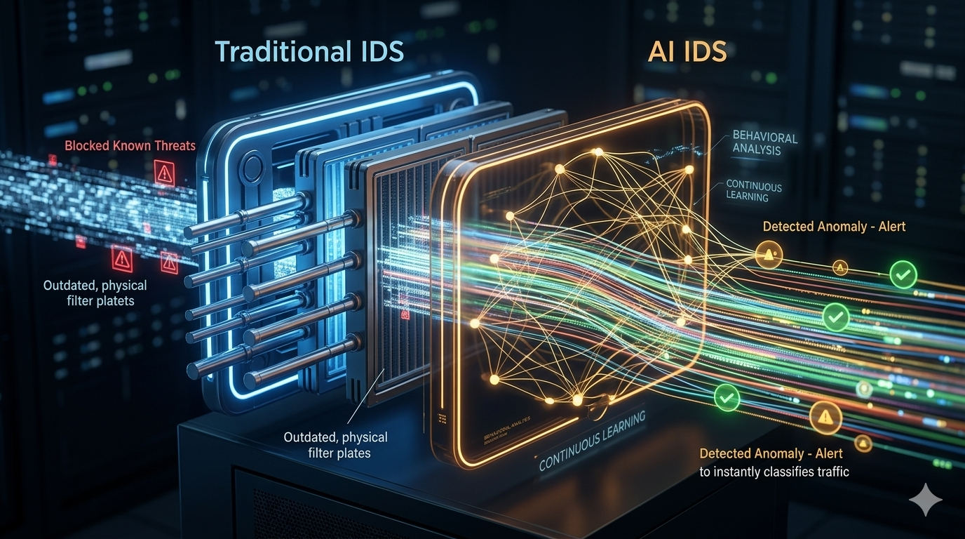 Traditional IDS vs AI-Driven IDS